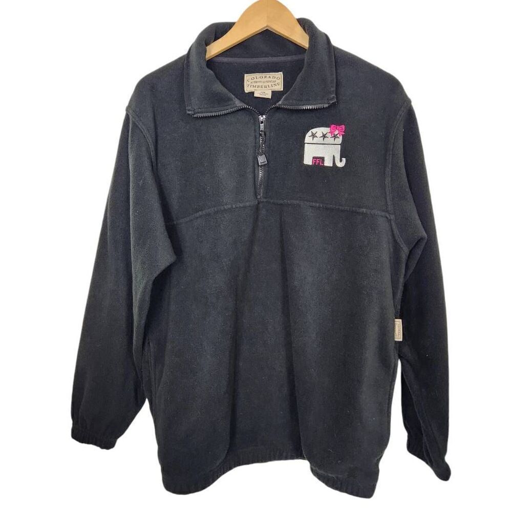 Colorado Timberline authentic outerwear quarter‎ zip fleece gray elephant FFL SM